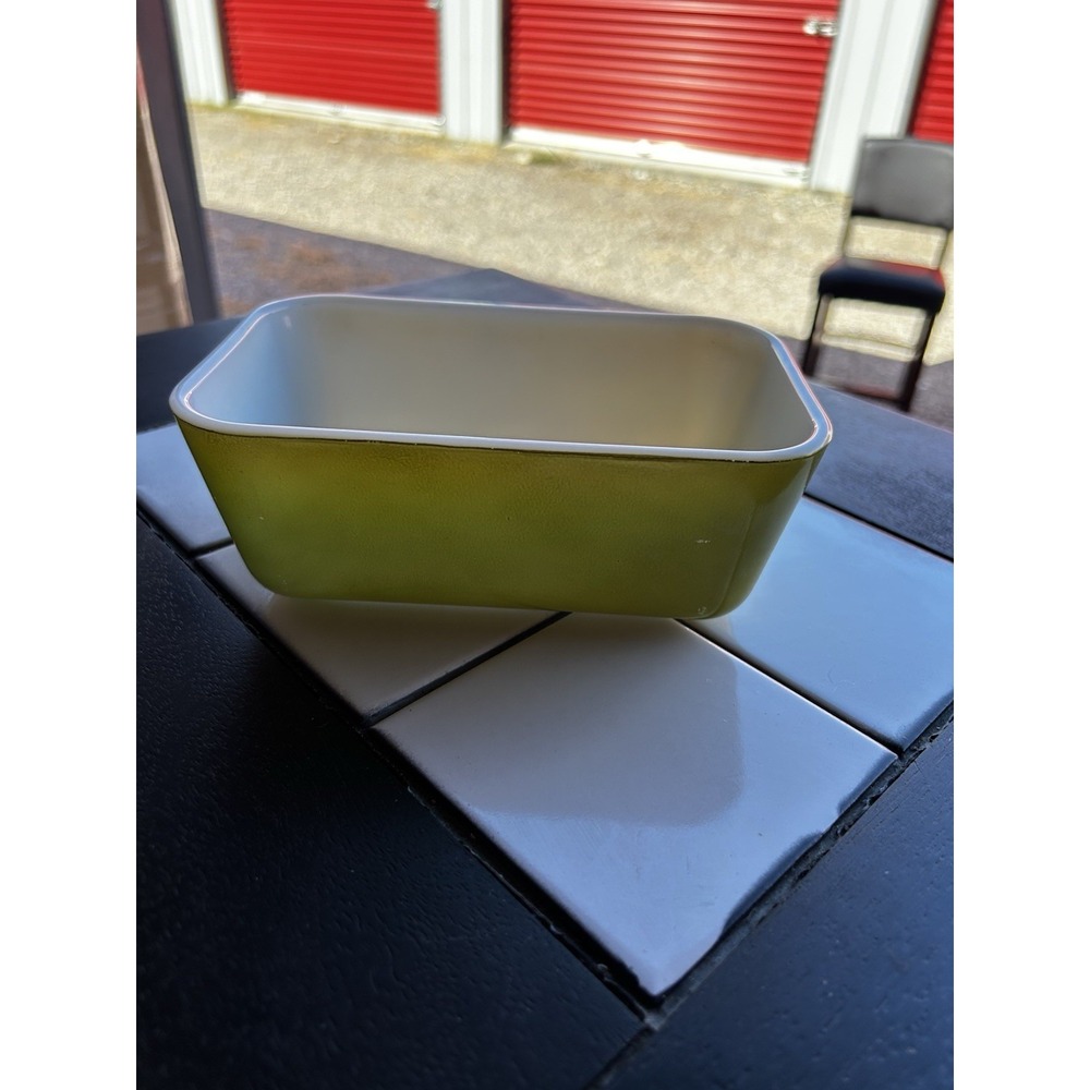 Vintage Pyrex 0502 1.5 Pt Verde Avocado Green Refrigerator Dish No Lid